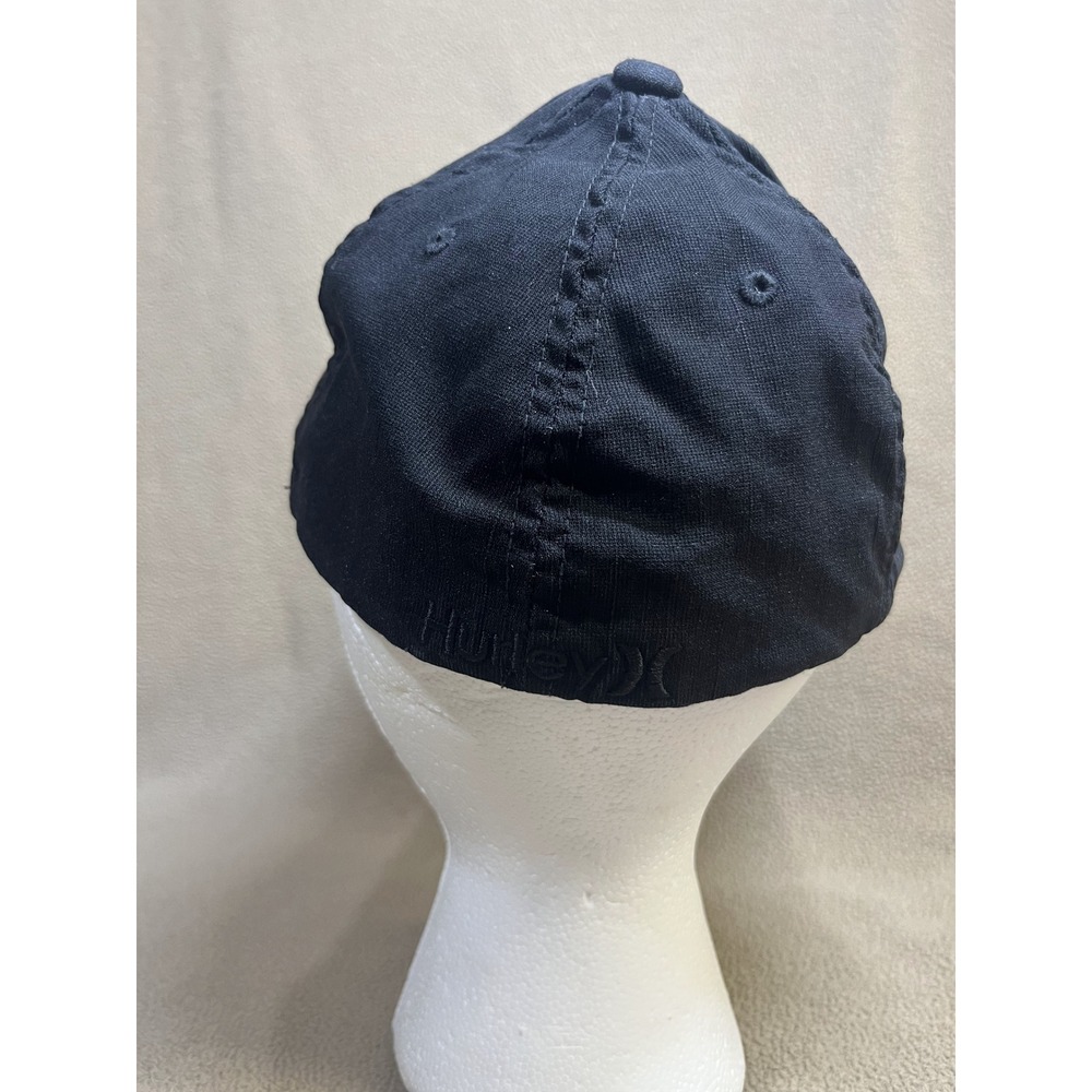 Hurley Flexfit Baseball Cap Black Embroidered Logo Stretch Fit Hat S/M - Picture 5 of 10